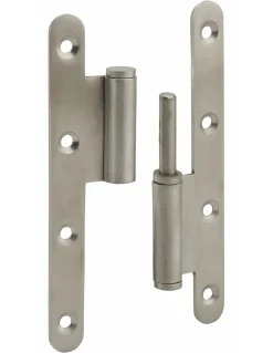 Paumelle de Paris porte d'entrée / d'intérieur, 140x55x2.5mm, inox, gauche - THIRARD