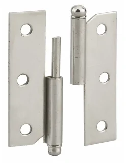 Paumelle de porte de meuble / porte légère, 60x40mm, acier, gauche - THIRARD