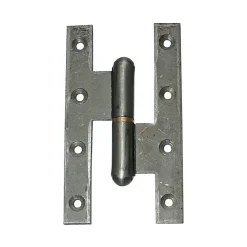 Paumelle FF GE bouts carrés noeuds ronds - FAURE Argent 140 x 80 mm Gauche