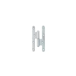 Paumelle menuiserie bois droite bouts ronds - TORBEL Argent 60 Gauche