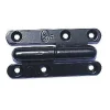 Paumelle noire ronde Afbat 140 x 60 mm gauche