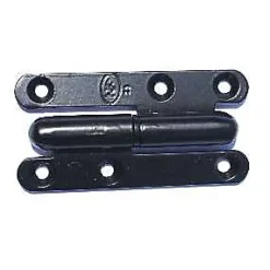 Paumelle noire ronde Afbat 140 x 60 mm gauche