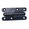 Paumelle noire ronde Afbat 110 x 55 mm droite