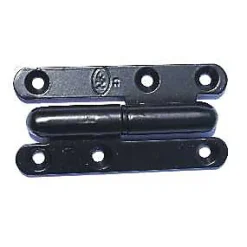 Paumelle noire ronde Afbat 80 x 45 mm droite