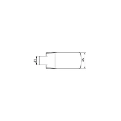 Paumelle pour feuillure sup à 40 mm LAGUNE 4201 - STREMLER Argent