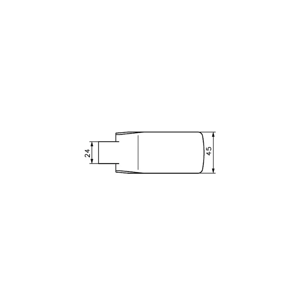 Paumelle pour feuillure sup à 40 mm LAGUNE 4201 - STREMLER Argent