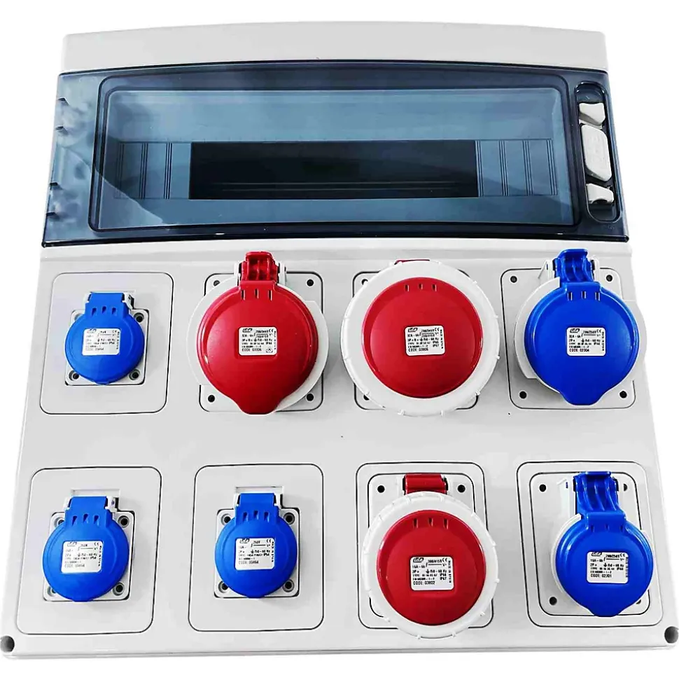Pcsn18pt - Coffret Pour Prise étanche Ip65 - Prédécoupage 8 Prises - 1 Rangée De 18 Modules - Ide Star