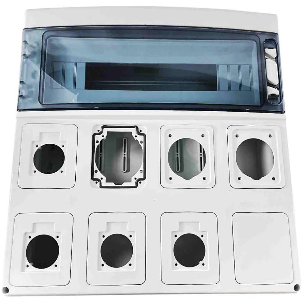 Pcsn18pt - Coffret Pour Prise étanche Ip65 - Prédécoupage 8 Prises - 1 Rangée De 18 Modules - Ide Star