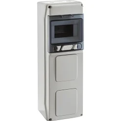 Pcsn6pt - Coffret Pour Prise étanche Ip65 - Prédécoupage 2 Prises - 1 Rangée De 6 Modules - Ide Star