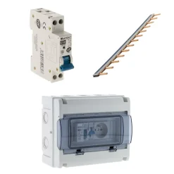 Peigne 13 modules + coffret + disjoncteur Zenitech