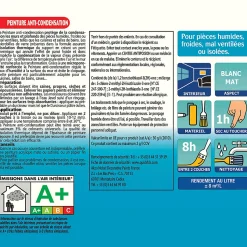 Peinture anti condensation cuisines et salles de bains Julien mat blanc mat 2,5L