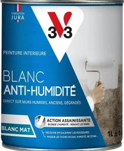 Peinture anti-humidité assainissante intérieur blanc mat V33 1 L