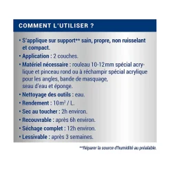 Peinture anti-humidité intérieur satin gris souris Ripolin 2,5L