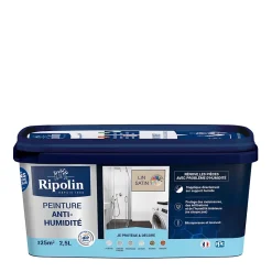 Peinture anti-humidité intérieur satin lin Ripolin 2,5L