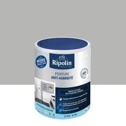 Peinture anti-humidité intérieur satin gris lome Ripolin 0,75L