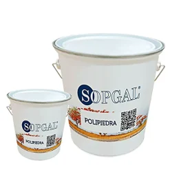 Peinture effet pierre (20+5 kg - Pierre Sombre). Revêtement imperméable extérieur avec finition pierre naturelle