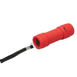 Petite lampe torche LED caoutchoutée rouge Diall 27 lumens