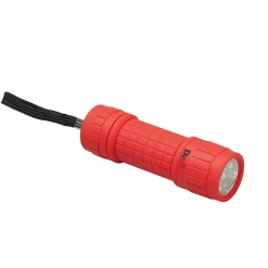 Petite lampe torche LED caoutchoutée rouge Diall 27 lumens