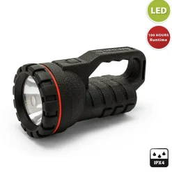 Phare à main en caoutchouc (incassable) LED 0,5W (2D non fournies) Autonomie 100h