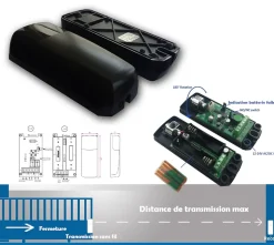Photocellule sans fil orientable automatisme de portail