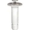 Pied de caisson plastique H. 100 mm x ø28 blanc à vis