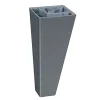 Pied de canapé gris alu H. 100 x 45x45 cm