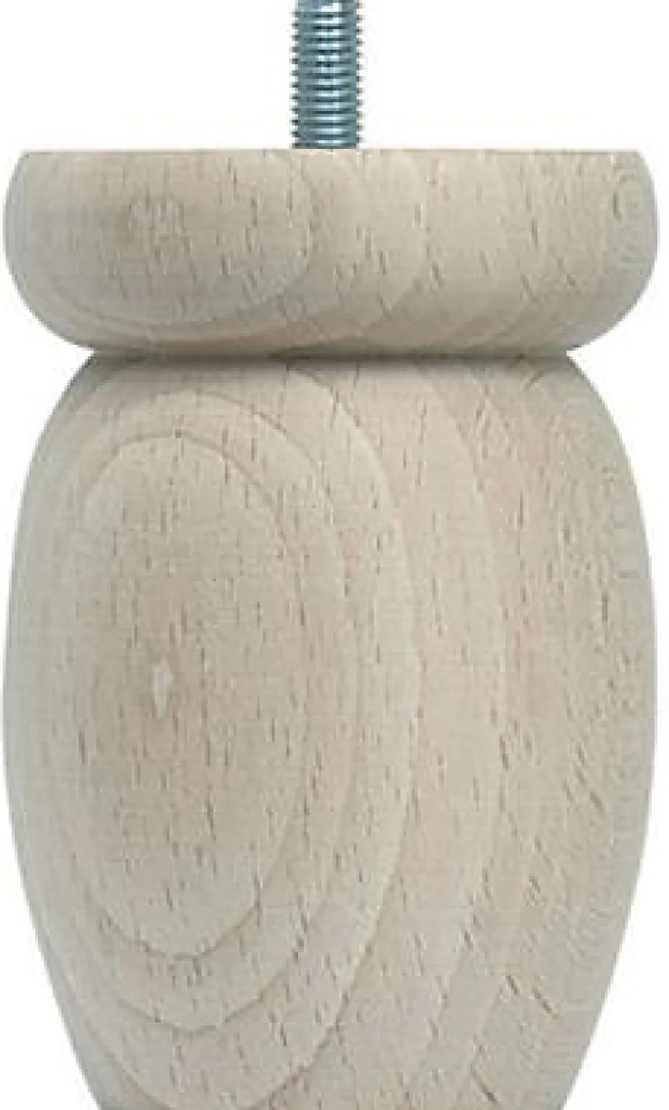 Pied de lit boule H. 100 mm x ø68 mm brut