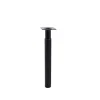Pied de lit réglable en aluminium noir Bar Plus H. 24 / 38 x L. 3 cm