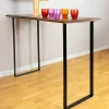 Pied de meuble cadre en acier noir Cime H. 85 cm