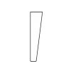 Pied de meuble triangle en acier noir H. 40 cm