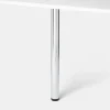 Pied de plan de travail GoodHome Nantua H. 87.5 cm / 90 cm x ø 6 cm chromé, 1 pièce