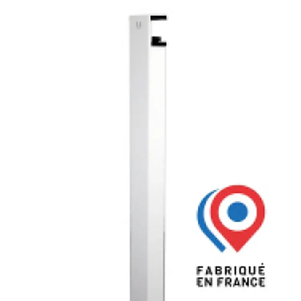 PIED DE TABLE 75 CM BLANC MODULABLE SANS OUTIL ET SANS VIS