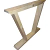 Pied de table bois brut L.79 x 7 H.4 cm
