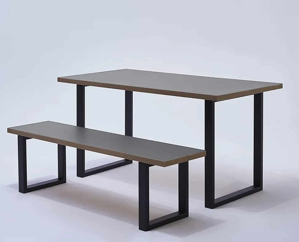 Pied de table rectangle Mottez H. 71 x l. 59 cm métal noir
