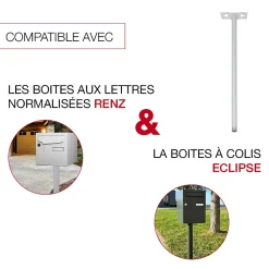 Pied elliptique Blanc neige brillant RAL 9016B