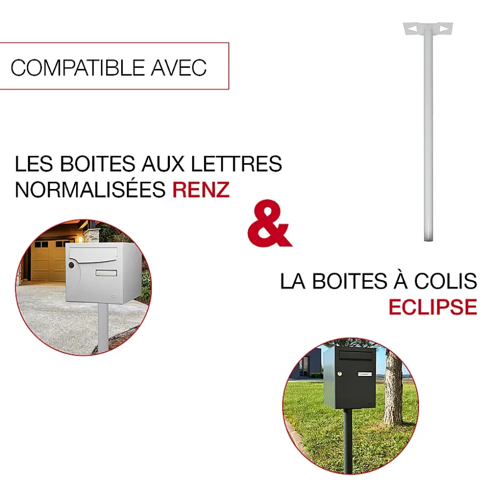 Pied elliptique Blanc neige brillant RAL 9016B