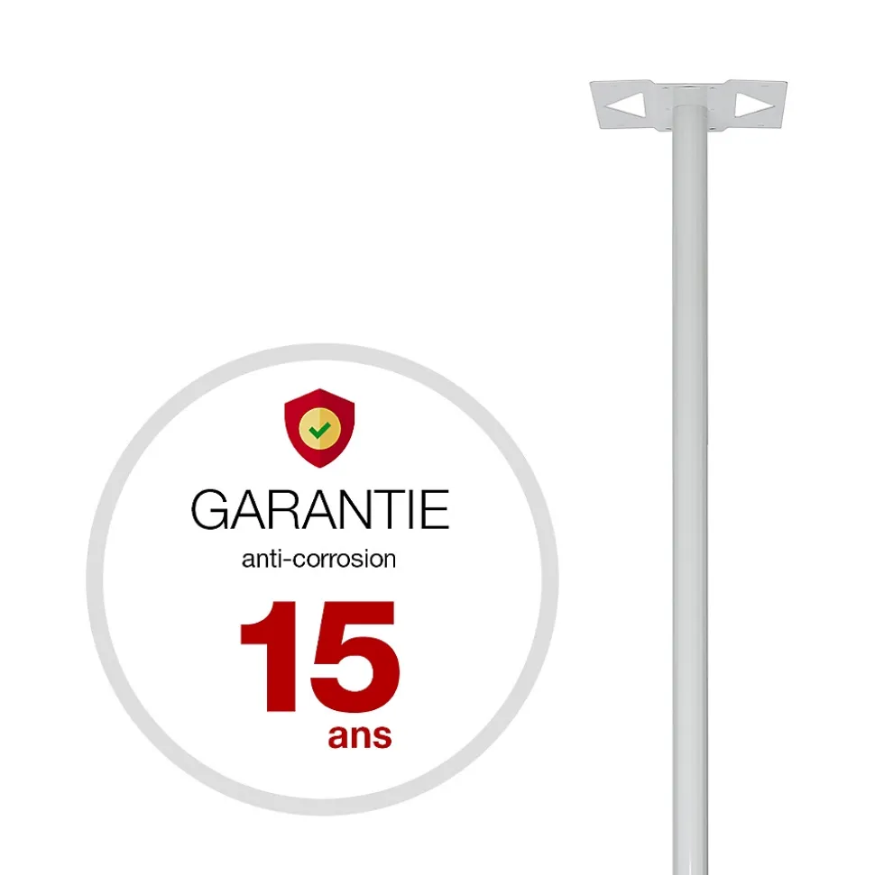 Pied elliptique Blanc neige brillant RAL 9016B