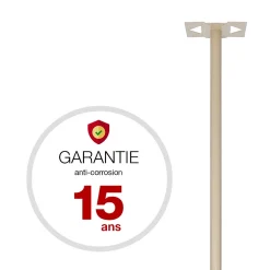 Pied elliptique Ivoire brillant RAL 1015B
