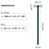 Pied elliptique Vert brillant RAL 6005B