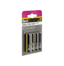 Pile alcaline AA (LR6) Diall, lot de 4
