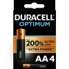 Pile alcaline AA (LR6) Duracell Optimum, lot de 4