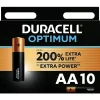 Pile alcaline AA (LR6) Duracell Optimum, lot de 10