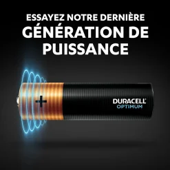 Pile alcaline AA (LR6) Duracell Optimum, lot de 8