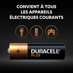 Pile alcaline AA (LR6) Duracell Plus, lot de 18