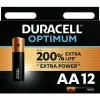 Pile alcaline AA (LR6) Duracell Optimum, lot de 12