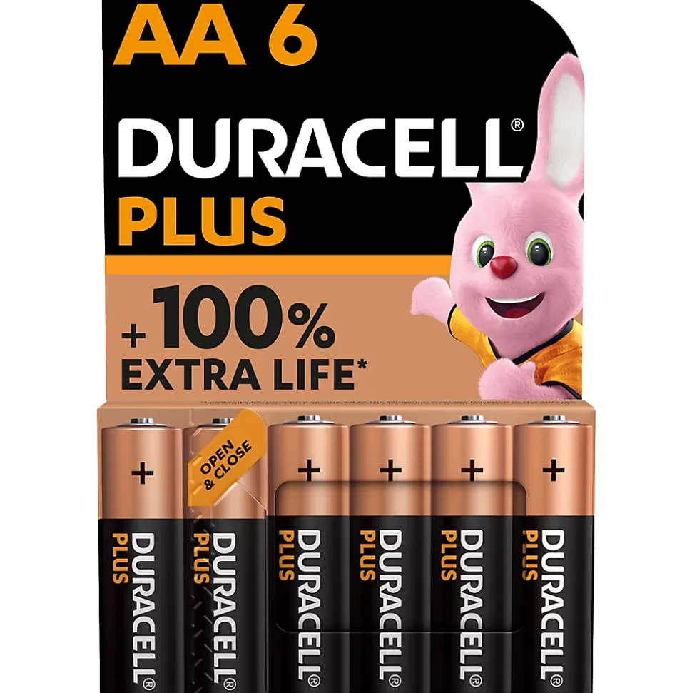 Pile alcaline AA (LR6) Duracell Plus, lot de 6