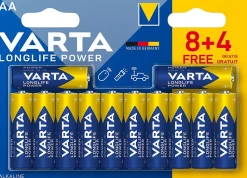 Pile alcaline AA (LR6) Varta Long-life Power, lot de 12