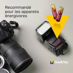 Pile alcaline AA (LR6) Varta Long-life Max Power, lot de 8