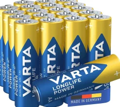 Pile alcaline AA (LR6) Varta Long-life Power, lot de 20