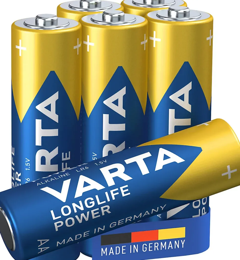 Pile alcaline AA (LR6) Varta Long-life Power, lot de 6